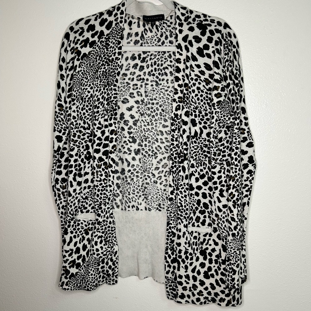 Sanctuary animal print open face long cardigan